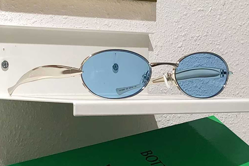 BV1386S Sunglasses Silver Blue