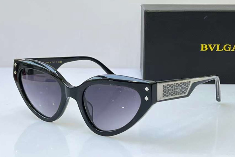 BV9000B Sunglasses Black Silver Gradient Gray