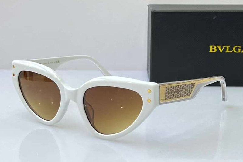 BV9000B Sunglasses White Gradient Brown