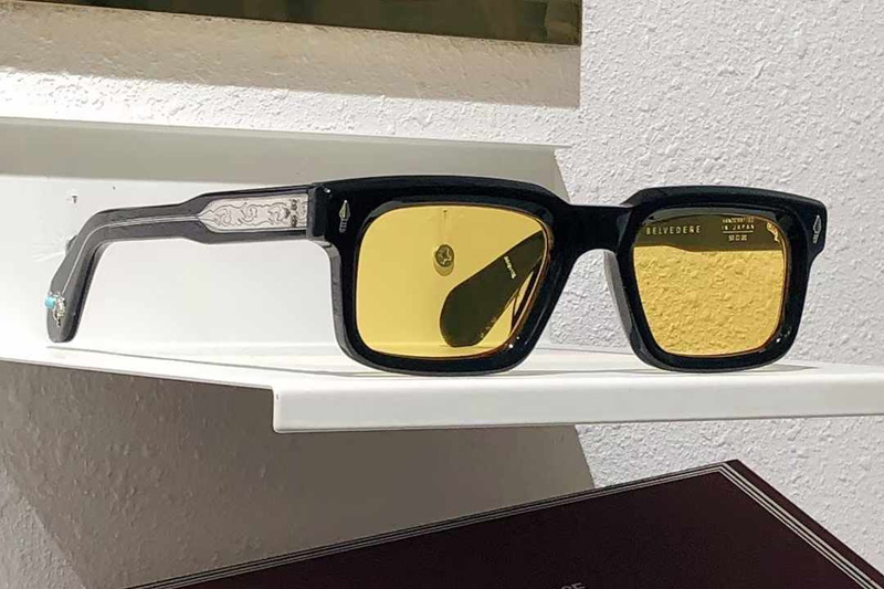 Belvedere Sunglasses Black Yellow