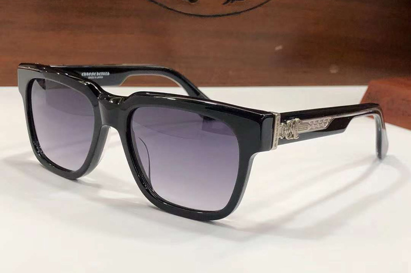 Box-Officer Mist Sunglasses Black Silver Gradient Gray