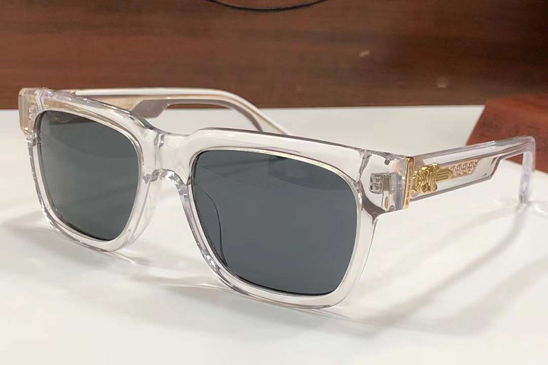 Box-Officer Mist Sunglasses Transparent Gold Gray