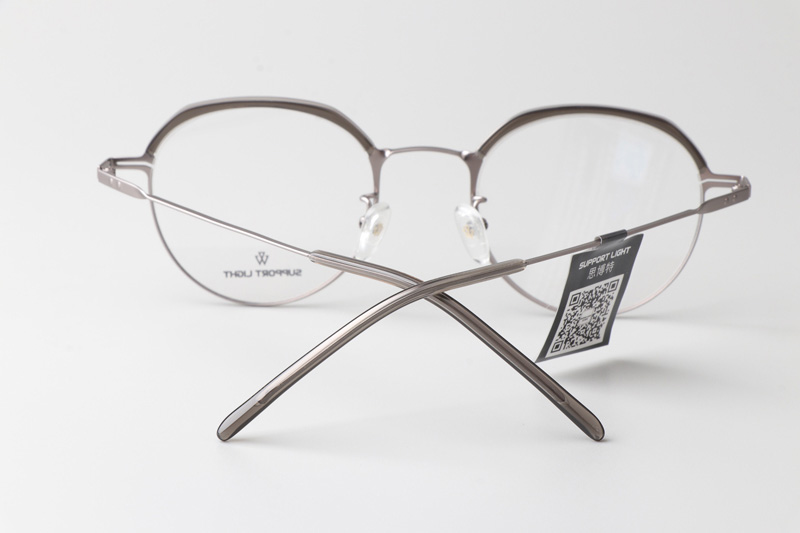 Bret Eyeglasses Gray Silver