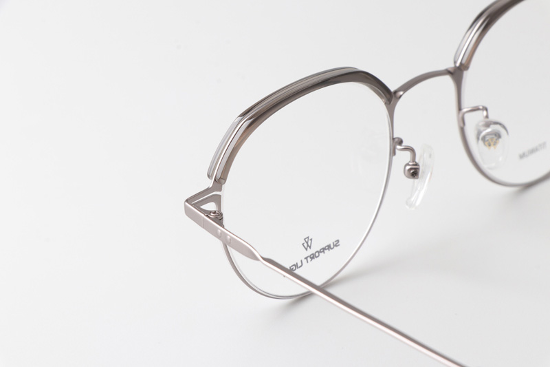 Bret Eyeglasses Gray Silver