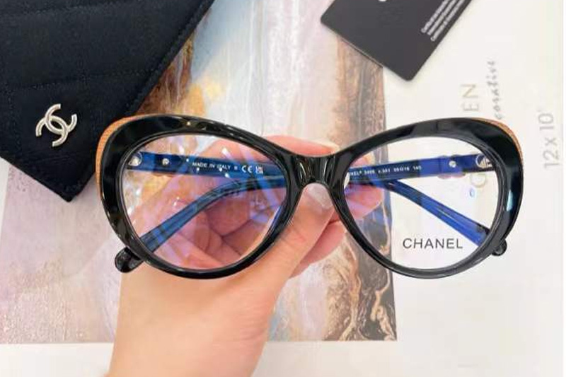 CH3405 Eyeglasses Black Gold