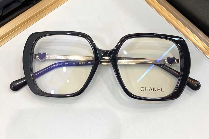 CH3462 Eyeglasses Black Silver