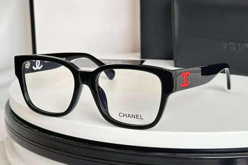 CH3475 Eyeglasses Black Red