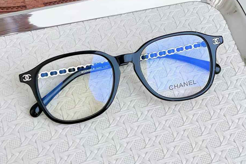 CH3492 Eyeglasses Black Silver