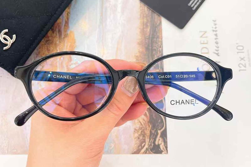 CH5406 Eyeglasses Black Gold