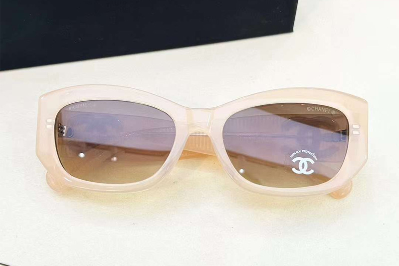 CH5493 Sunglasses Cream Gradient Brown