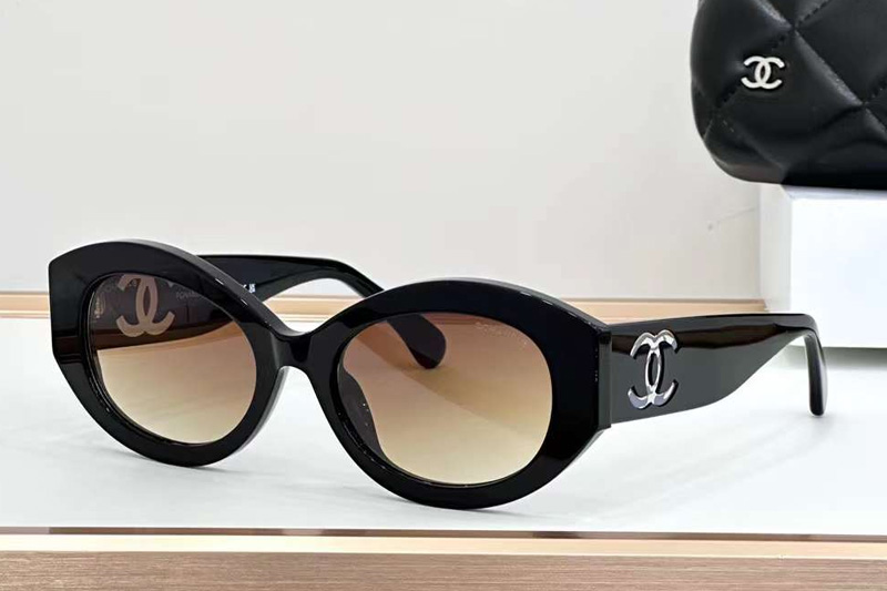 CH5528 Sunglasses Black Gradient Brown