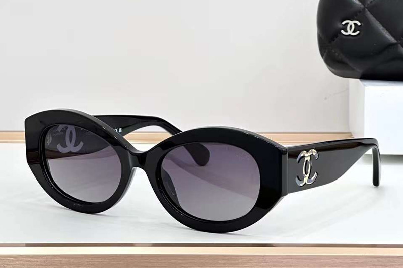 CH5528 Sunglasses Black Gradient Gray