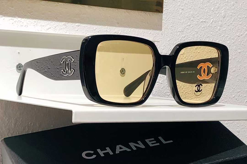 CH5541 Sunglasses Black Yellow