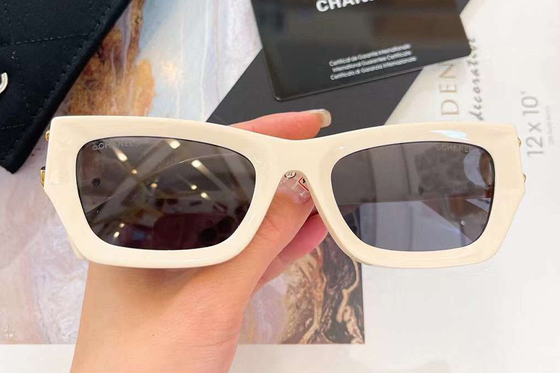 CH5837 Sunglasses Cream Gray