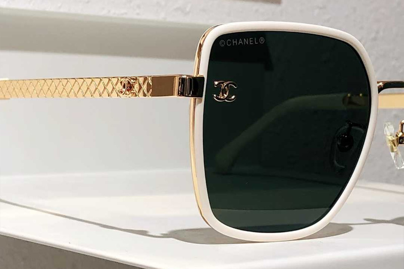 CH7403 Sunglasses White Green