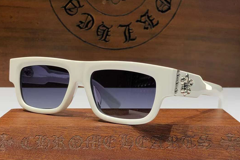 CH8216 Sunglasses White Gradient Gray