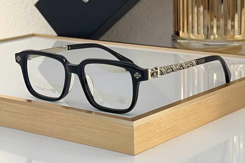 CH8296 Eyeglasses Black Silver