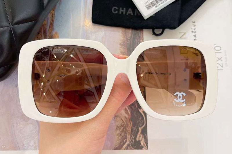 CH9149 Sunglasses White Gradient Brown