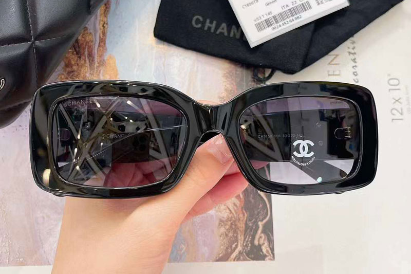 CH9150 Sunglasses Black Gradient Gray