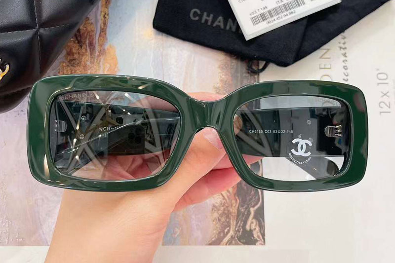 CH9150 Sunglasses Green Gradient Gray