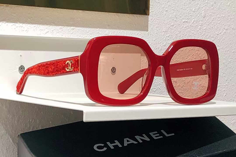 CH9152QB Sunglasses Red Brown