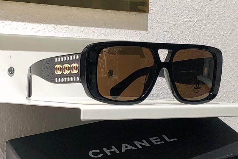 CH9160B Sunglasses Black Brown