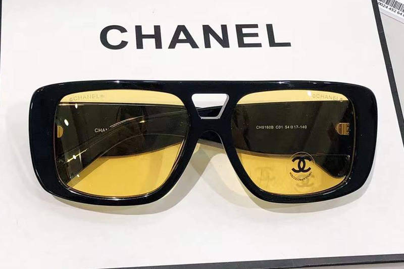 CH9160B Sunglasses Black Yellow