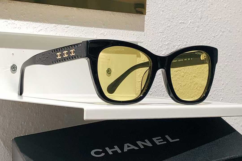 CH9162B Sunglasses Black Yellow