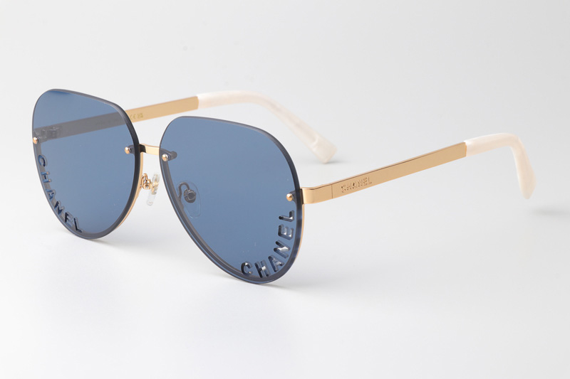 CHA95086 Sunglasses Gold Blue