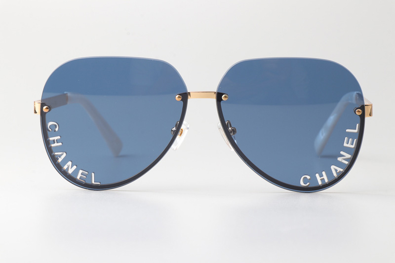 CHA95086 Sunglasses Gold Blue