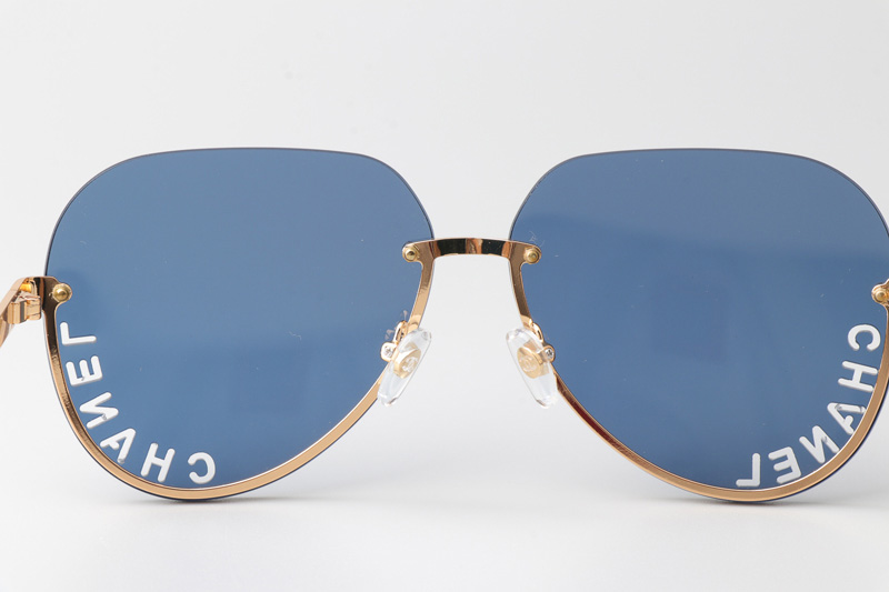 CHA95086 Sunglasses Gold Blue