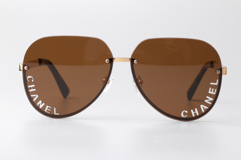 CHA95086 Sunglasses Gold Brown