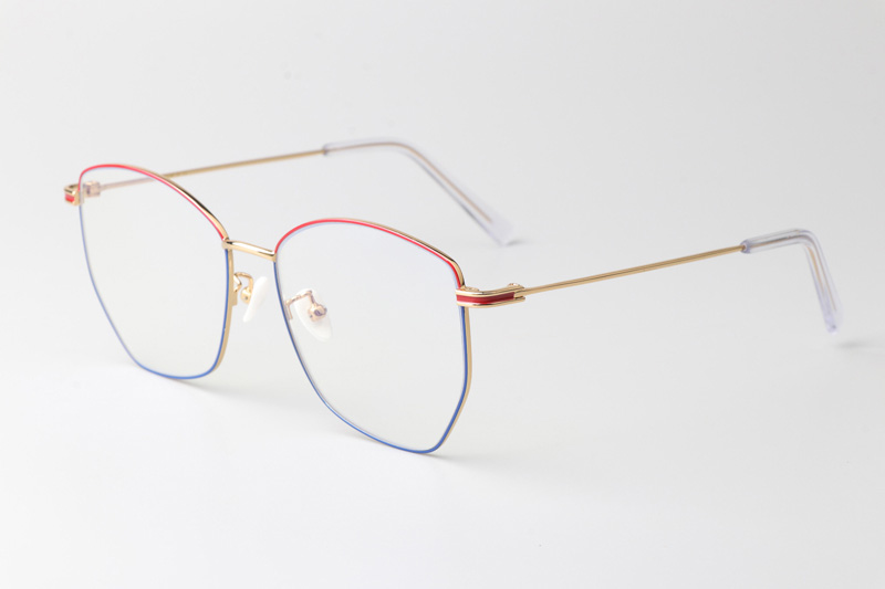 CL196003 Eyeglasses Red Blue Gold