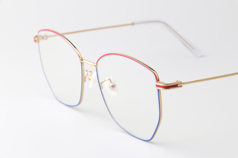 CL196003 Eyeglasses Red Blue Gold