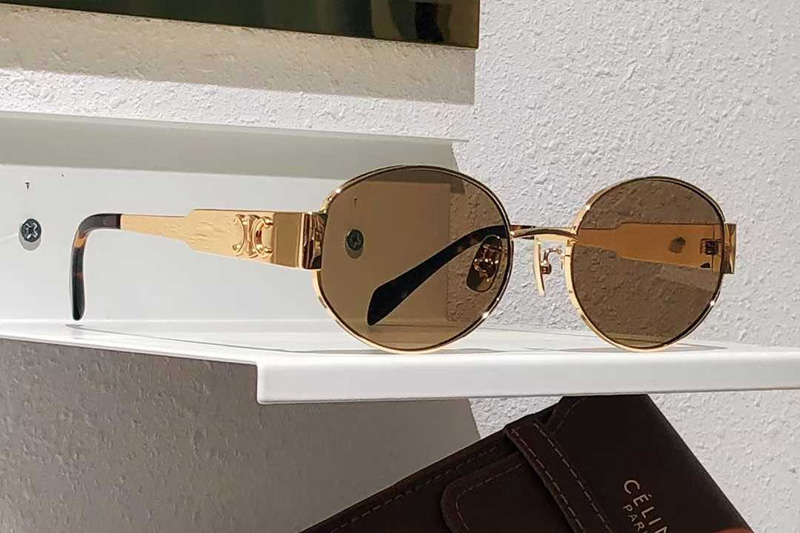 CL40235U Sunglasses Gold Brown