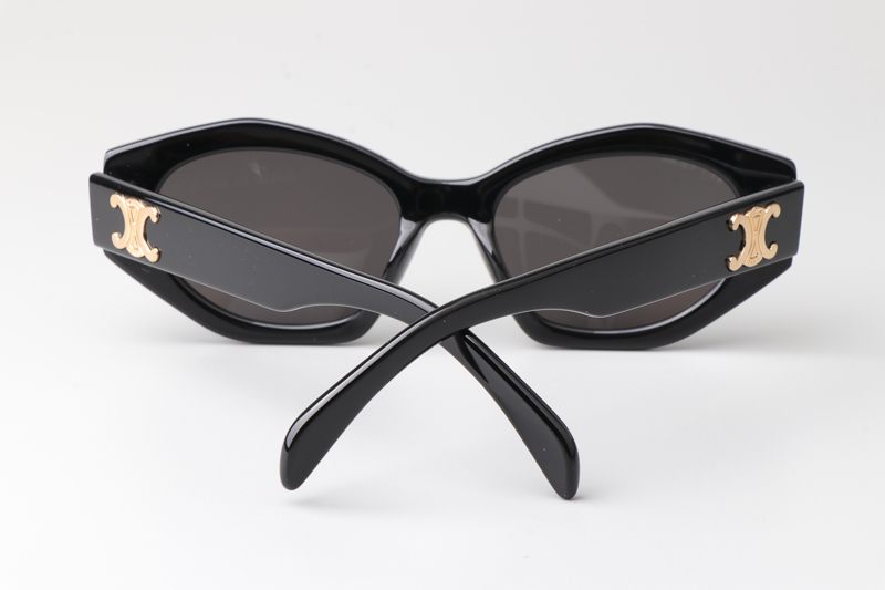 CL40238U Sunglasses Black Gold Gray