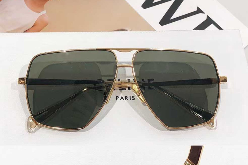 CL40246U-A Sunglasses Gold Green