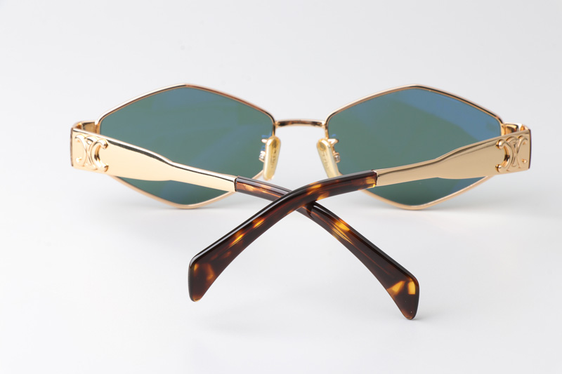 CL40254U Sunglasses Gold Green