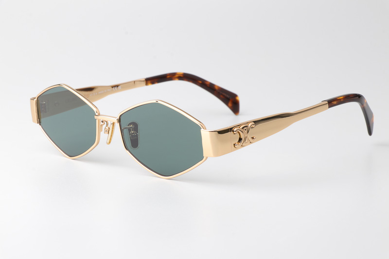 CL40254U Sunglasses Gold Green