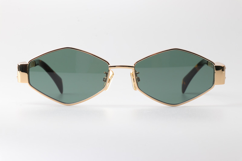 CL40254U Sunglasses Gold Green