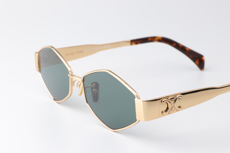 CL40254U Sunglasses Gold Green