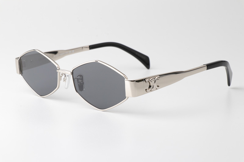 CL40254U Sunglasses Silver Gray