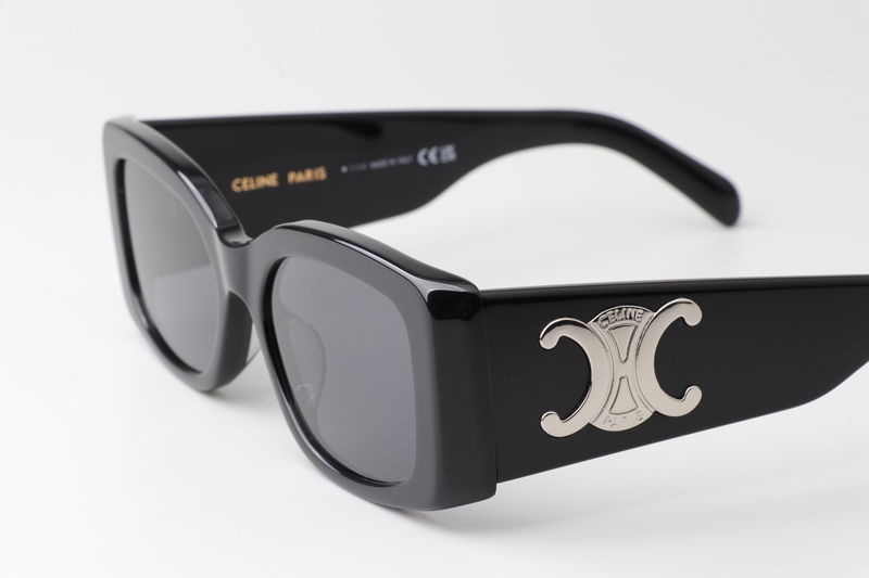 CL40282U Sunglasses Black Silver Gray