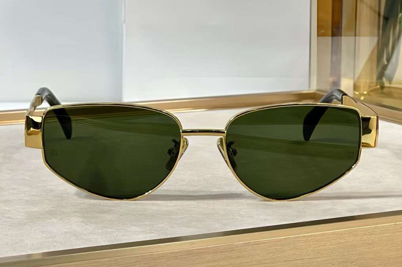 CL40293U Sunglasses Gold Green