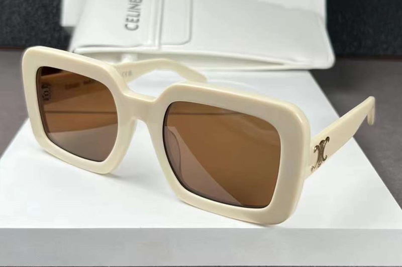 CL40304U Sunglasses Cream Brown