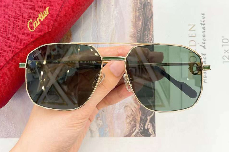 CT0333S Sunglasses Gold Green