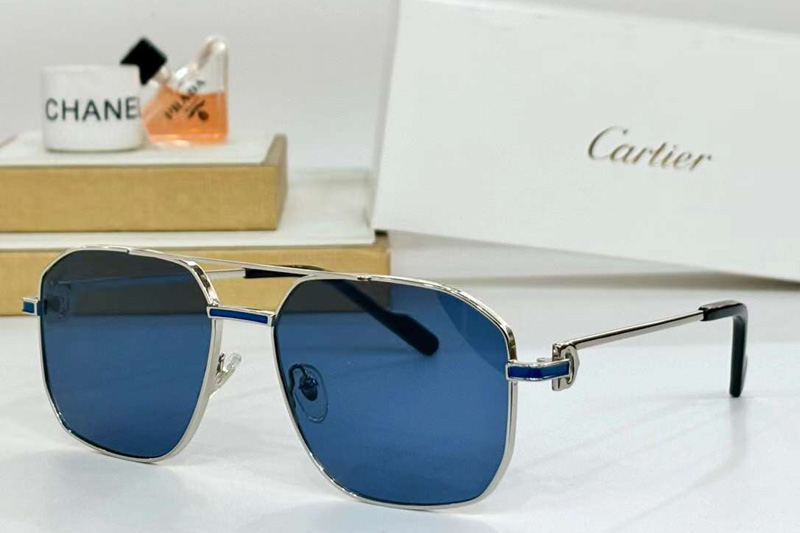 CT0333S Sunglasses Silver Blue