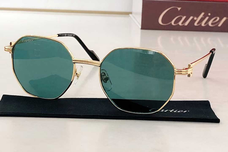 CT0500S Sunglasses Gold Green