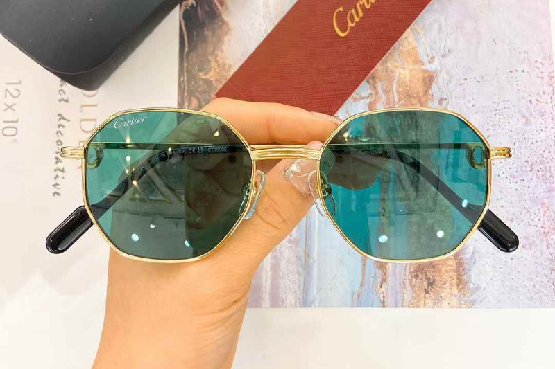 CT0500S Sunglasses Gold Green