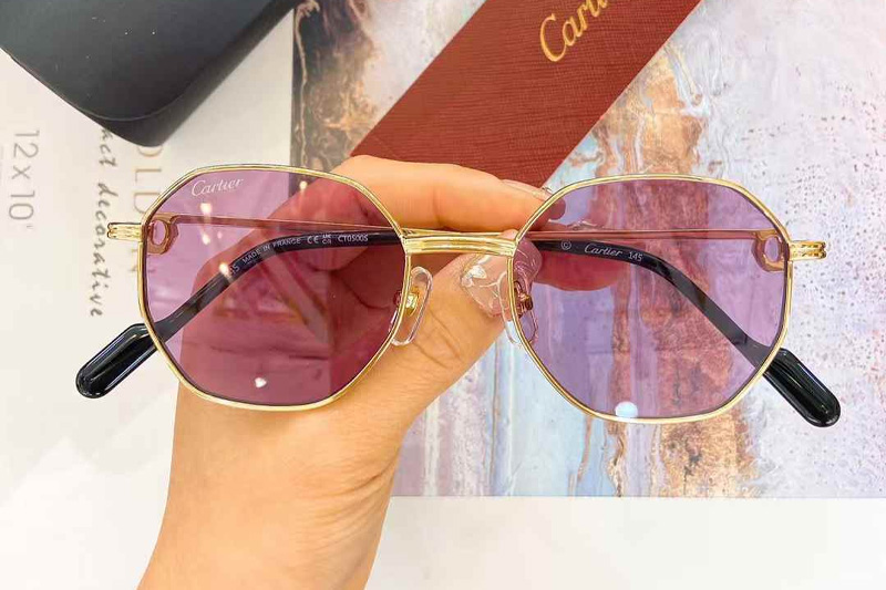 CT0500S Sunglasses Gold Purple